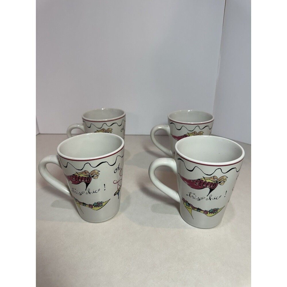 Rosanna High-Heels Shoe Mugs Set of 4 – Fashion Novelty Coffee Cups”